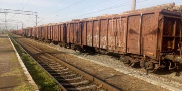 Un tren cu lemn fără acte de proveniență a fost oprit de Poliție