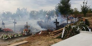 Primit de la cititori: Imagini cu incendiul de la Cimitirul Tanatorio