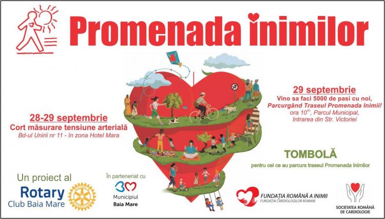 Promenada Inimilor, plimbare de 5.000 de paşi în Parcul Municipal din Baia Mare