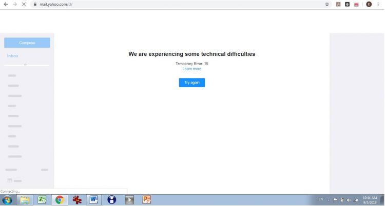 ACTUALIZARE / Yahoo! Mail nu merge. Sunt afectaţi milioane de utilizatori. Serviciul şi-a reluat activitatea în jurul orei 12.00