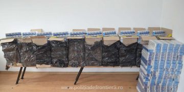 Focuri de arma şi zeci de mii de pachete cu țigări de contrabandă confiscate – FOTO și VIDEO