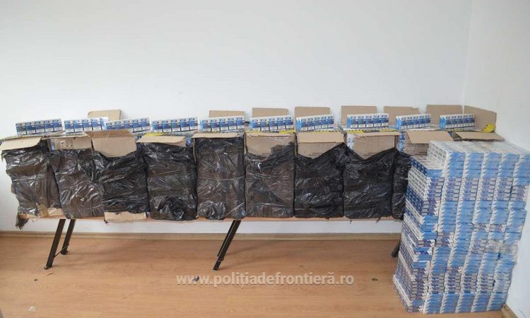 Focuri de arma şi zeci de mii de pachete cu țigări de contrabandă confiscate – FOTO și VIDEO