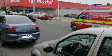 Accident rutier pe str. G. Coşbuc din Baia Mare – FOTO