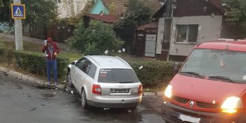 Accident rutier în Baia Mare, la intersecţia străzilor Mihai Eminescu şi Mărăşeşti – FOTO