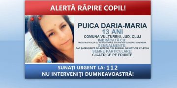 Daria, o fată de 13 ani din Cluj, a fost răpită de un tânăr de 27 de ani