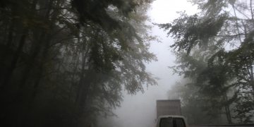 Ceaţă pe DN 18, în Pasul Gutâi – FOTO