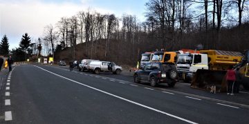 Acțiune de punere în siguranță a traficului rutier pe DN 18, în Pasul Gutâi