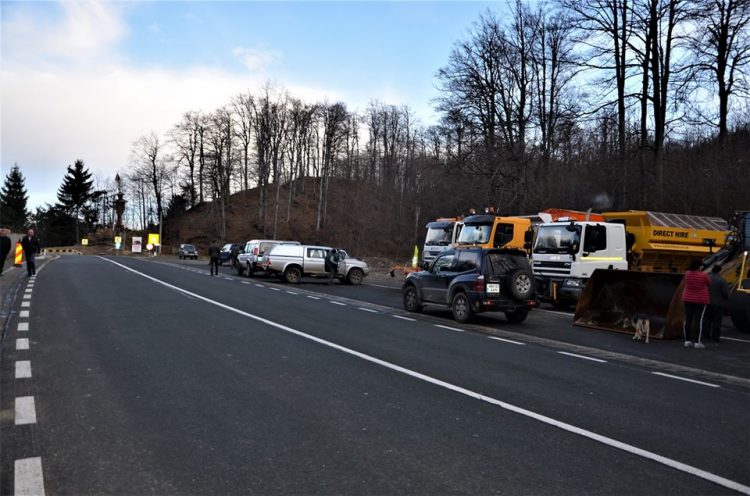 Acțiune de punere în siguranță a traficului rutier pe DN 18, în Pasul Gutâi
