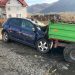 Accident cu persoană încarcerată. Trafic blocat