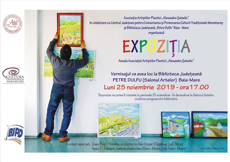 Anuala Asociației Artiștilor Plastici “Alexandru Șainelic”, la Biblioteca Judeţeană