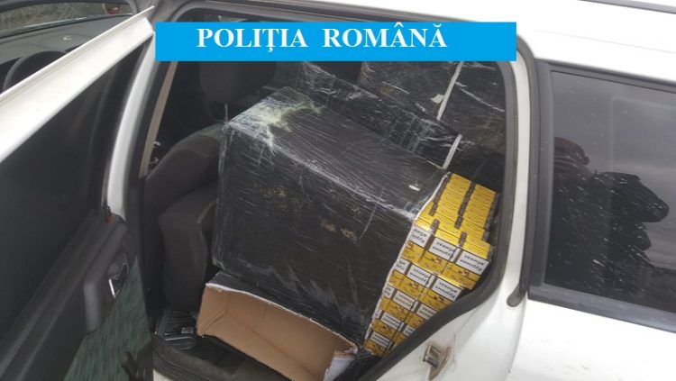Urmărire ca-n filme. Ucrainean prins cu 165.000 de ţigarete în maşină