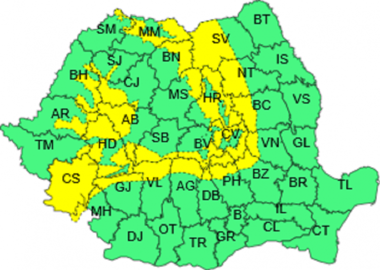 Se strică vremea! Cod galben de vânt şi ploi în următoarele zile