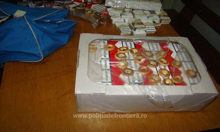 Ţigări de contrabandă, ascunse în cutii de prăjituri şi cereale