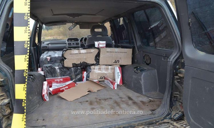 Aproximativ 11.000 de pachete cu țigări de contrabandă, confiscate la frontiera de nord