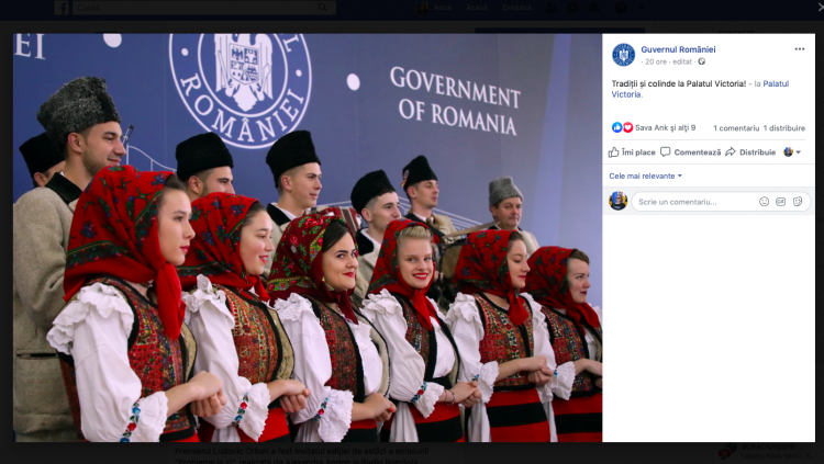 Borșenii, copertă pe pagina de Facebook a Guvernului