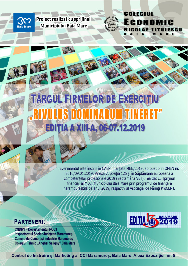 Programul Târgului Firmelor de Exerciţiu „Rivulus Dominarum Tineret”