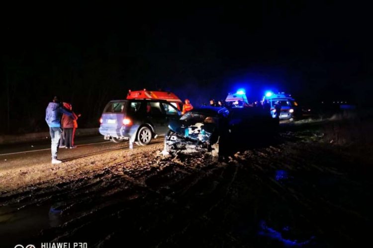 Accident în lanț cu multiple victime. Plan roșu de intervenție în Gherța Mică