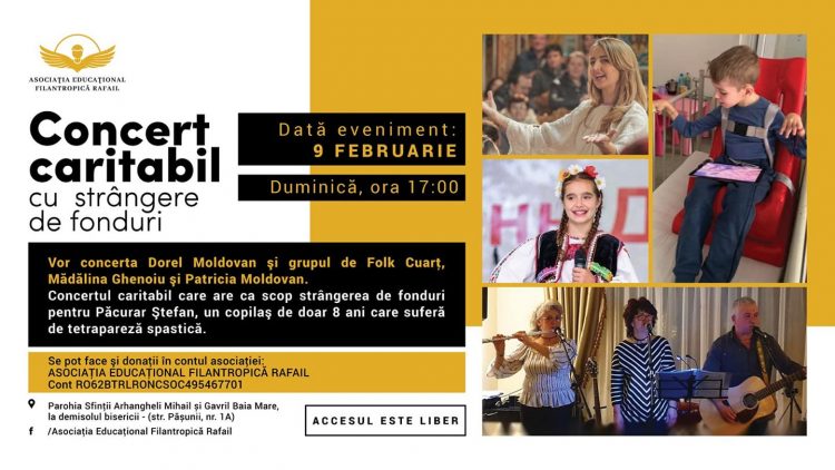 Concert caritabil pentru un îngeraș de 8 ani