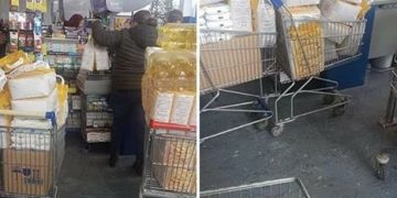 De frica virusului Covid 19, borșenii au golit magazinele