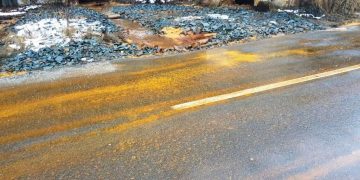 Precipitațiile abundente și topirea zăpezii au antrenat depunerile existente la Galeria Breiner – Băiuţ