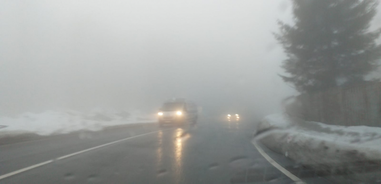 Vizibilitate redusă de ceață în zona localităților Borșa, Vișeu de Sus, Sighetu Marmației