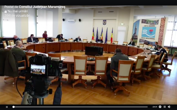Ședința de plen a Consiliului Județean se desfășoară în patru etape, pentru a preveni orice riscuri de infectare cu noul coronavirus