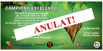 Spectacolul caritabil “Campionii Excelenței” se ANULEAZĂ