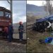 Maşină spulberată de tren. Imagini dramatice de la locul accidentului