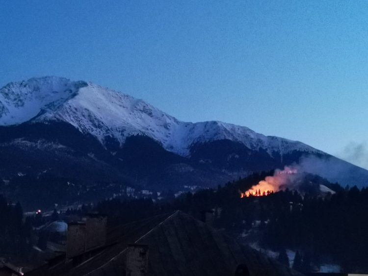 Arde pădurea la Borșa. Localnicii spun că incendiul a fost pus – FOTO