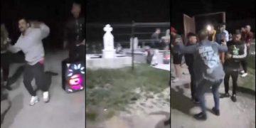 Incredibil! Chef în cimitir, cu manele si băutură, în noaptea de Înviere