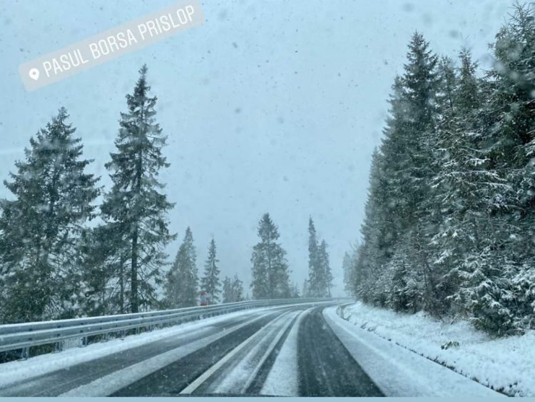 Hai afară la zăpadă! În Maramureș ninge, iar stratul de zăpadă are 5 cm – FOTO