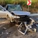 Două mașini făcute praf în accidentul de pe DJ 182 B între Tulgheș și Mireșu Mare – FOTO