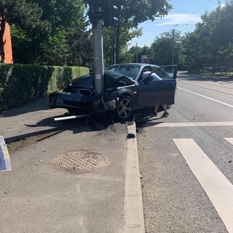 Șofer din Maramureș, autor al unui accident bizar în Cluj-Napoca