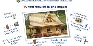 Recomandările poliţiştilor pentru protecţia locuinţei şi a bunurilor