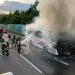 Un autocar cu 49 de români a luat foc pe autostradă, lângă Viena
