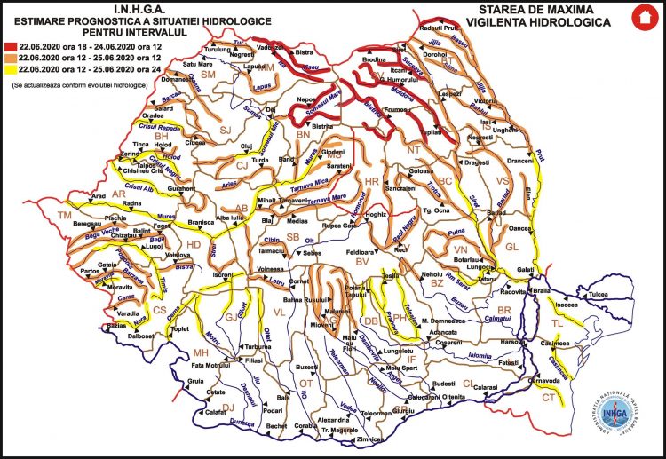 ALERTĂ ÎN MARAMUREŞ! Cod roșu de inundații pe Vişeu şi Iza
