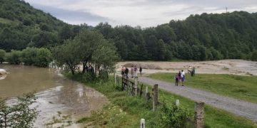 Inundațiile i-au mobilizat pe pompierii lăpușeni. Mai bine de 10 gospodării sunt izolate
