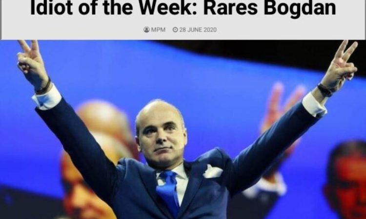 Rareş Bogdan a primit premiul „Idiot of the Week” din partea unui site englezesc
