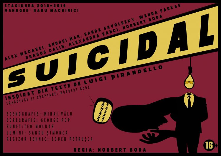 Spectacolul SUICIDAL revine pe scena în aer liber a Teatrului Municipal