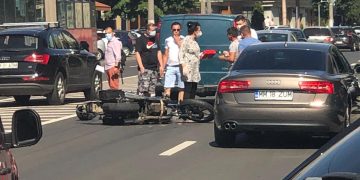 Motociclist accidentat pe Bd. Bucureşti – galerie foto