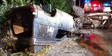 Grav accident rutier pe Valea Borcutului. Patru victime, după ce o maşină s-a răsturnat – FOTO