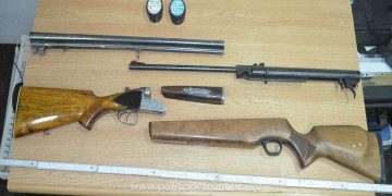 Arme de vânătoare şi alice fără documente de provenienţă, depistate de poliţiştii de frontieră cu ajutorul câinelui Abay