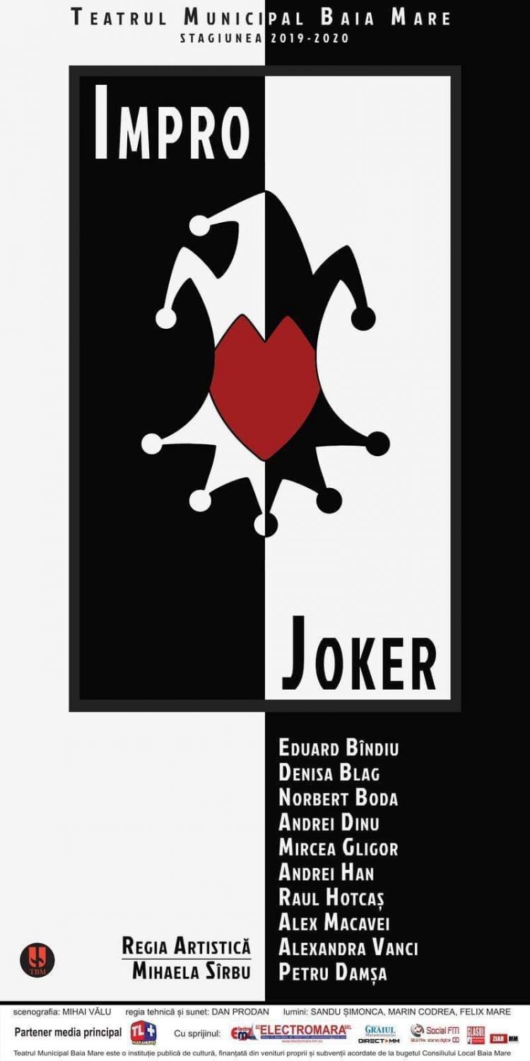 Spectacol de improvizație: „ImproJoker” revine pe scena Teatrului Municipal Baia Mare