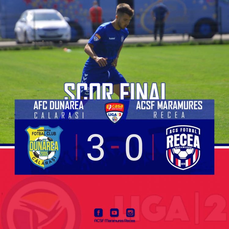 Liga 2: ACS Comuna Recea a pierdut meciul din Călărași