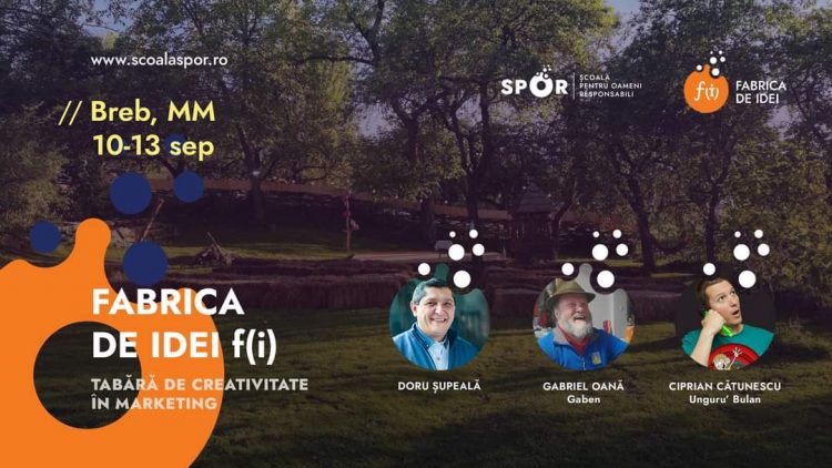 Ediția de debut a programului educațional „Fabrica de Idei: Tabără de Creativitate în Marketing” se va organiza tocmai în Maramureș