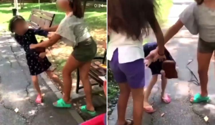 Nou caz de bullying. Două fete de 11 ani lovesc o fetiță de 8 ani – video