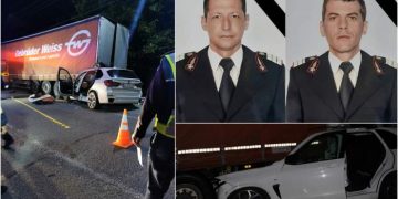 Doi pompieri au pierit în BMW-ul intrat sub un TIR