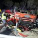 Tragedie la Drăghia. Şofer de TIR mort după ce s-a răsturnat cu autotrenul – foto