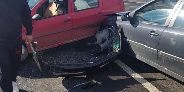 Accident în parcarea unui mall din Baia Mare