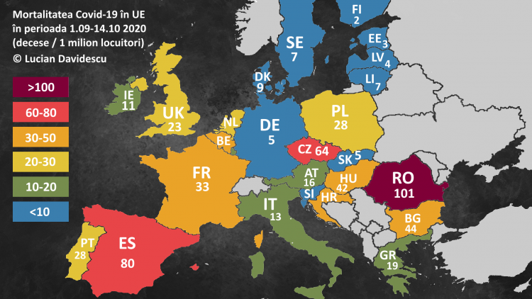 Bilanțul COVID-19 în UE de la începutul toamnei. Situaţia României este îngrijorătoare